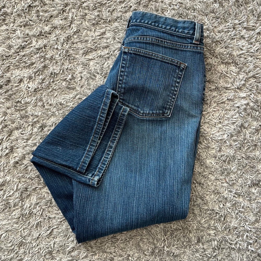 Vintage 80s LL BEAN Jeans Womens 12 Petite Mid Rise Blue Med Wash Cotton - Picture 9 of 9